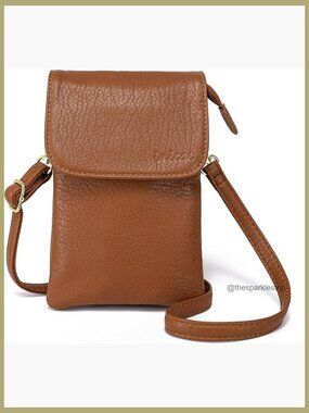 Small Faux Leather Crossbody Bag for Women Cell Phone Purse Wallet Travel